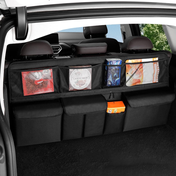 Sac de rangement suspendu en maille – multifonction pour dossier de siège voiture/SUV